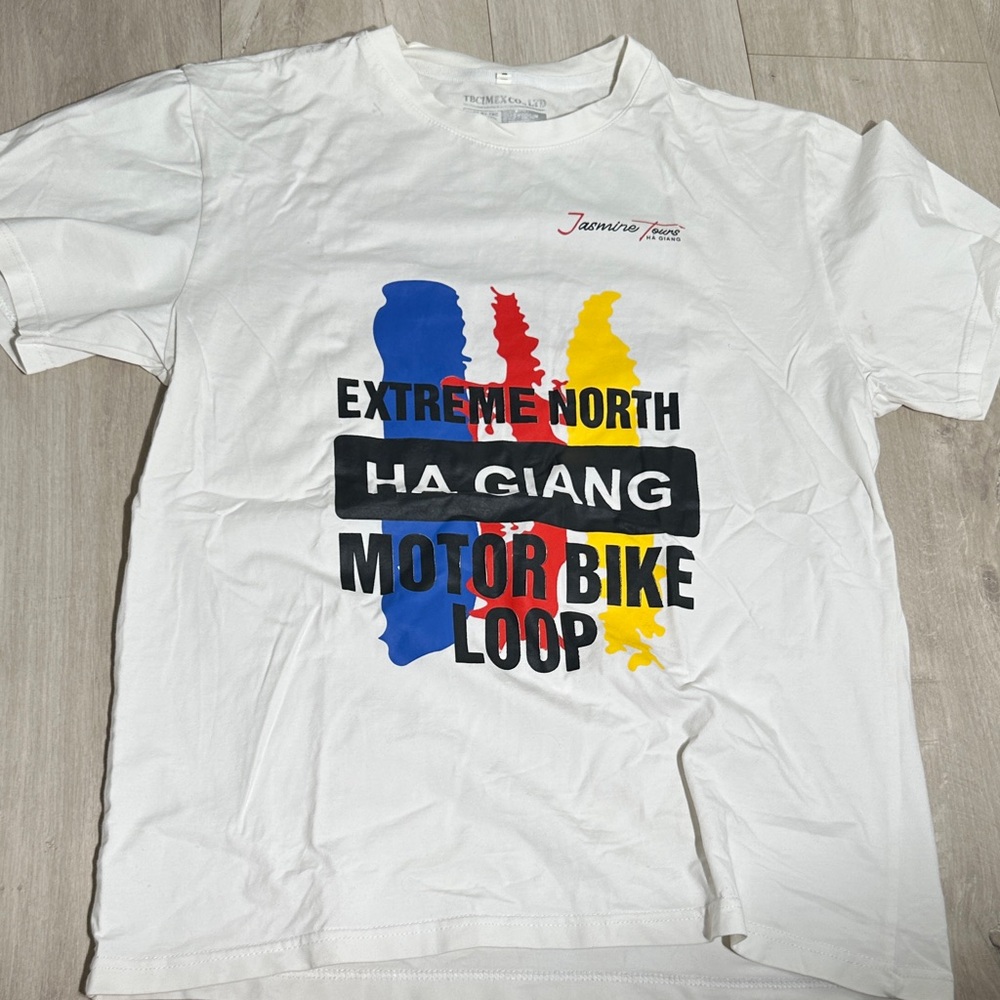 White Graphic T-Shirt with Colorful Print